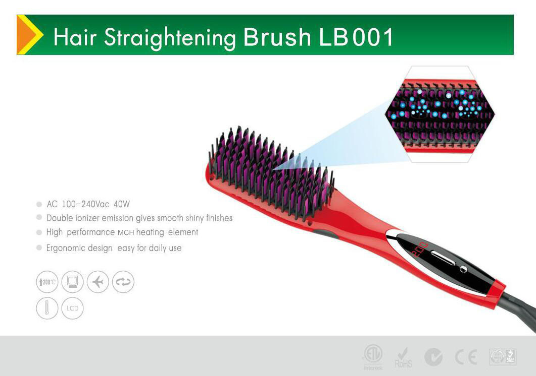 Hair Straightening Brush LB10X